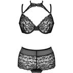 LIVCO CORSETTI FASHION - LINERA FOR THE SENSES KOLLEKTION BH + TRUSSER SORT L/XL