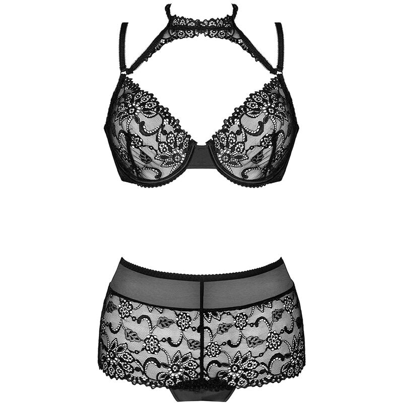 LIVCO CORSETTI FASHION - LINERA FOR THE SENSES KOLLEKTION BH + TRUSSER SORT L/XL