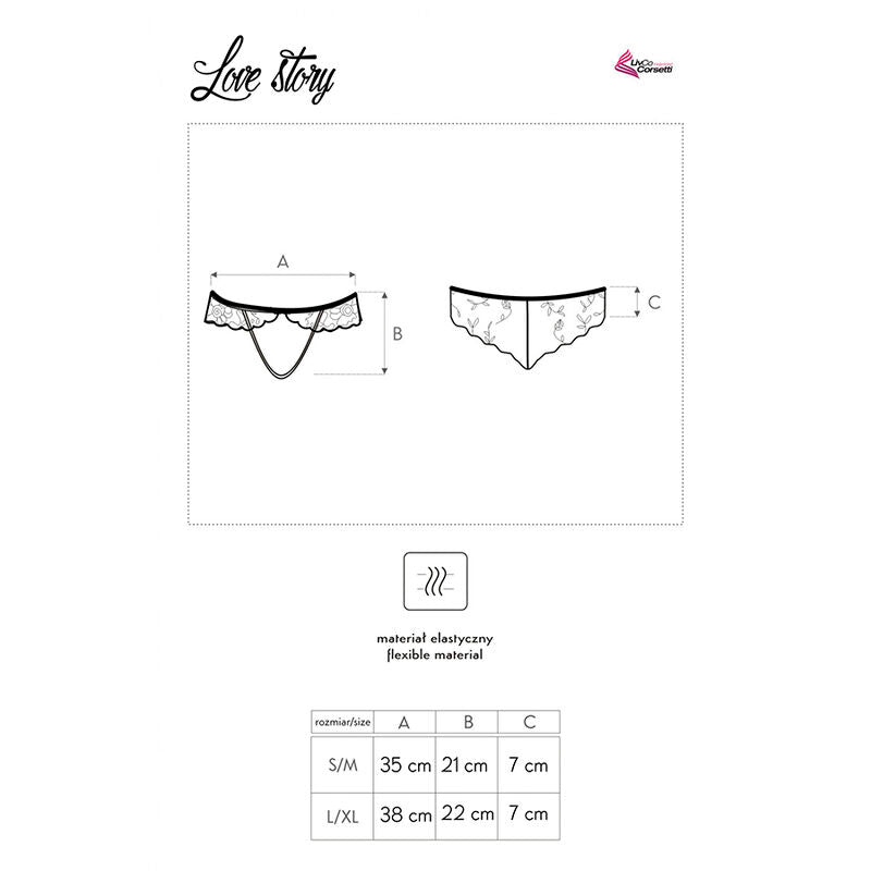 LIVCO KORSETTI FASHION - LOVE STORY LC 90679 TRUSSER UDEN SKRIDT SORT L/XL