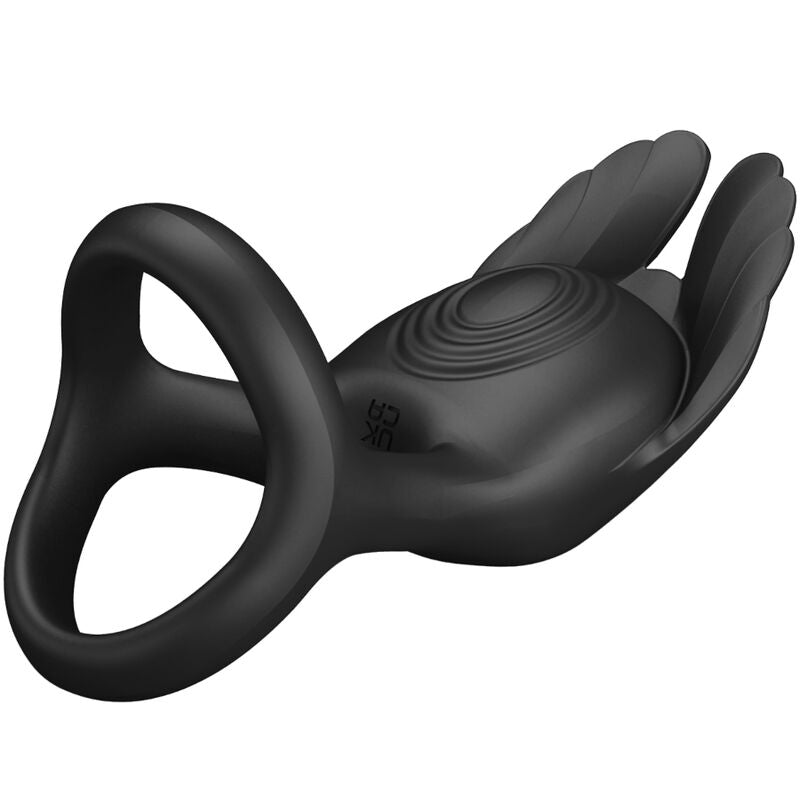 PRETTY LOVE - SILAS VIBRANT PENIS RING 7 VIBRATIONER SORT SILIKONE