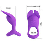 PRETTY LOVE - SILAS VIBRANT PENIS RING 7 VIBRATIONER LILLA SILIKONE