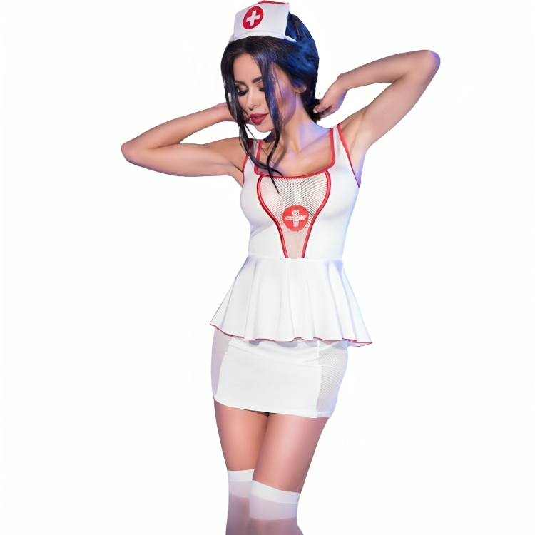 CHILIROSE - CR 4160 KOSTUME SYGEPLEJETOP & NEDERDEL L/XL