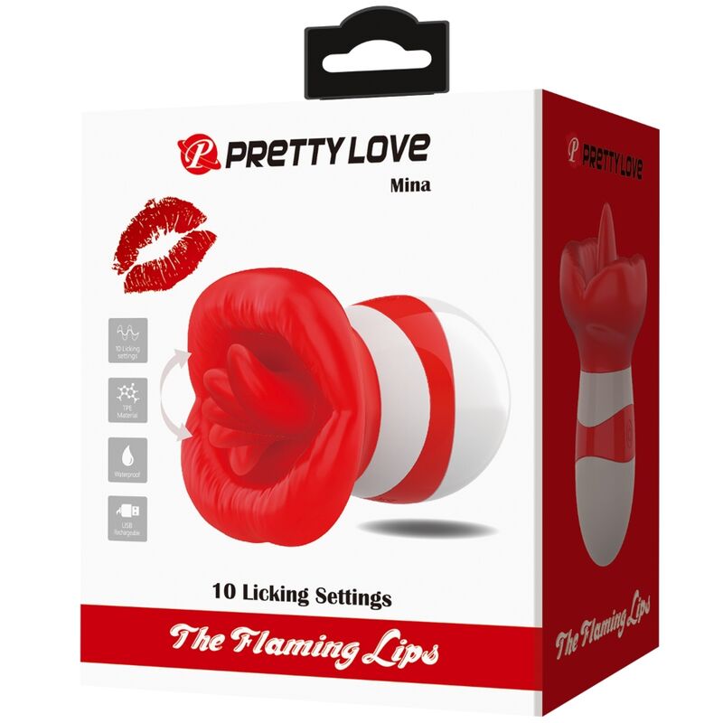 PRETTY LOVE - MINA TUNGE STIMULATOR LYS RØD