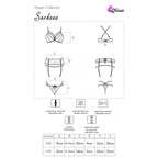 LIVCO CORSETTI FASHION - SNEHANA LC 90443 BRA + GARTER BELT + PANTY BLACK L/XL