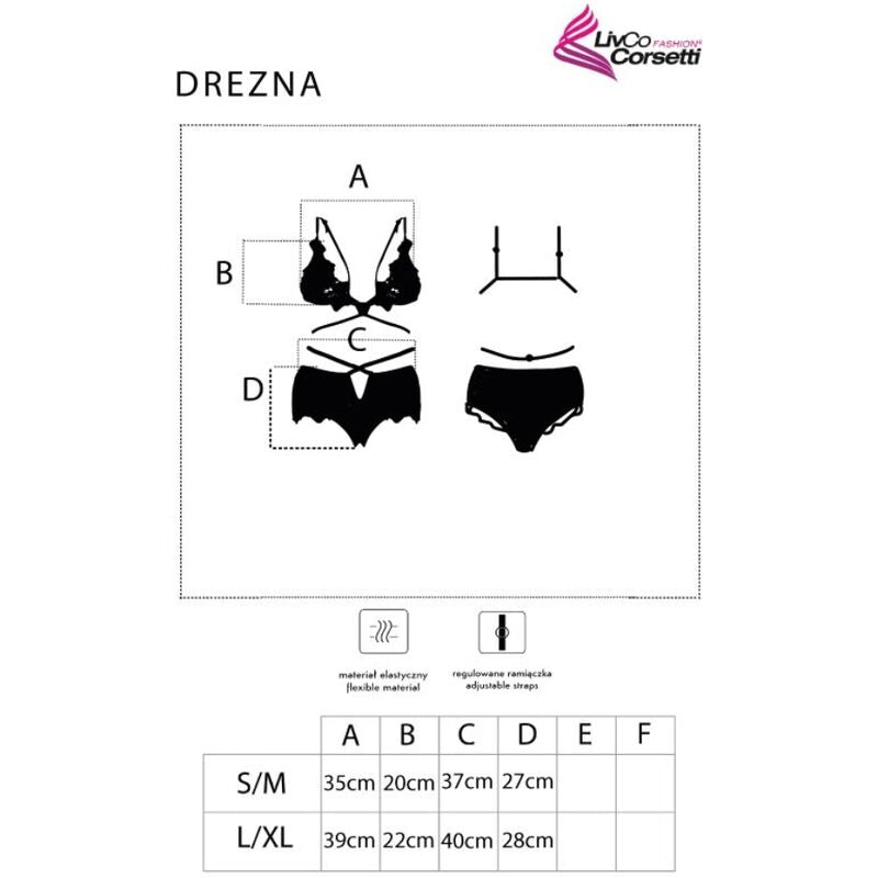 LIVCO CORSETTI FASHION - DREZNA LC 90733 BH + TRUSSE SORT L/XL