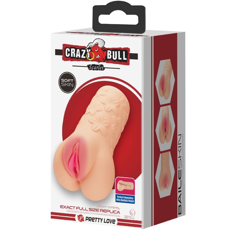 CRAZY BULL - SKARLAGET VAGINAFORMET MASTUBADOR
