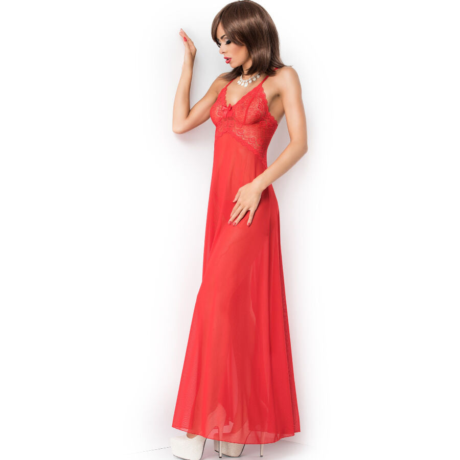 CHILIROSE - CR 3883 BABYDOLL LANG RØD S/M