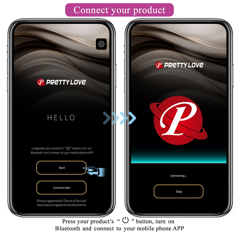 PRETTY LOVE - HECTOR ELEKTROCHODVIBRATOR MED APP-KONTROL LILLA