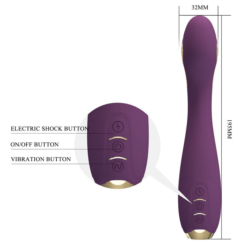 PRETTY LOVE - HECTOR ELEKTROCHODVIBRATOR MED APP-KONTROL LILLA