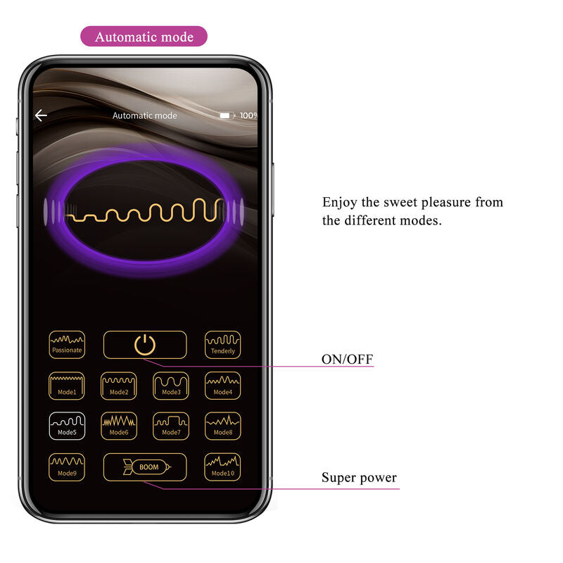 PRETTY LOVE - HECTOR ELEKTROCHODVIBRATOR MED APP-KONTROL LILLA