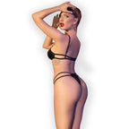 CHILIROSE - CR 4700 SÆT BODYSUIT SORT S/M