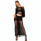 CHILIROSE - CR 4666 TOP & NEDERDEL SORT S/M
