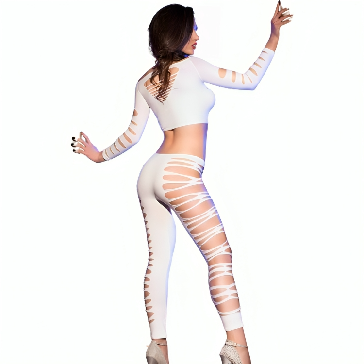 CHILIROSE - CR 3654 TOP & LEGGINS HVID S/M