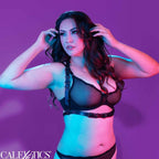 CALEXOTICS - EUPHORIA PLUS SIZE HALTER SPÆNNE SELE SORT