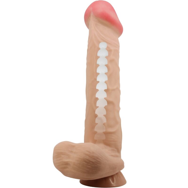 PRETTY LOVE - GLIDENDE HUD-SERIE REALISTISK DILDO MED GLIDENDE HUD SUGEKOP FLESH 26 CM