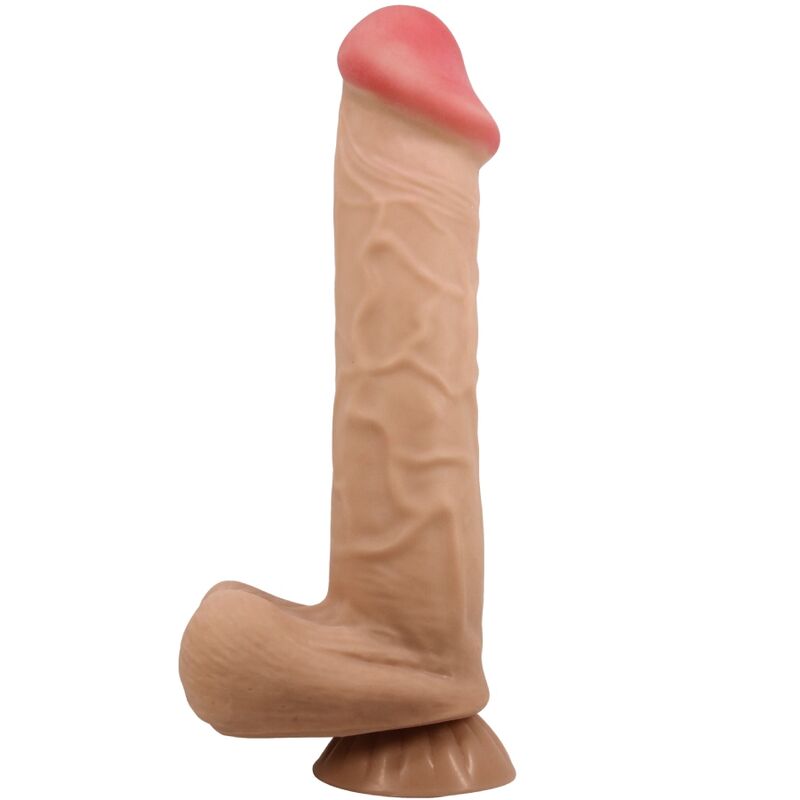 PRETTY LOVE - GLIDENDE HUD-SERIE REALISTISK DILDO MED GLIDENDE HUD SUGEKOP FLESH 26 CM