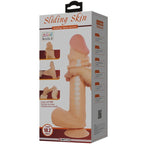 PRETTY LOVE - GLIDENDE HUD-SERIE REALISTISK DILDO MED GLIDENDE HUD SUGEKOP FLESH 26 CM