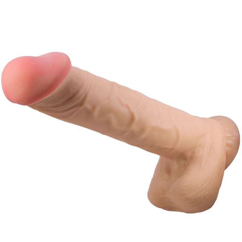 PRETTY LOVE - GLIDENDE HUD-SERIE REALISTISK DILDO MED GLIDENDE HUD SUGEKOP FLESH 26 CM