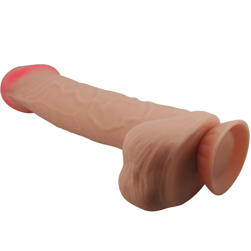 PRETTY LOVE - GLIDENDE HUD-SERIE REALISTISK DILDO MED GLIDENDE HUD SUGEKOP FLESH 26 CM