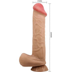 PRETTY LOVE - GLIDENDE HUD-SERIE REALISTISK DILDO MED GLIDENDE HUD SUGEKOP FLESH 26 CM