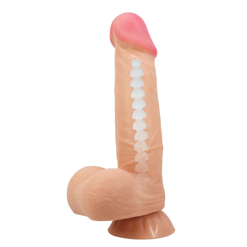 PRETTY LOVE - GLIDENDE HUD-SERIE REALISTISK DILDO MED GLIDENDE HUD-SUGEKOP 21,8 CM