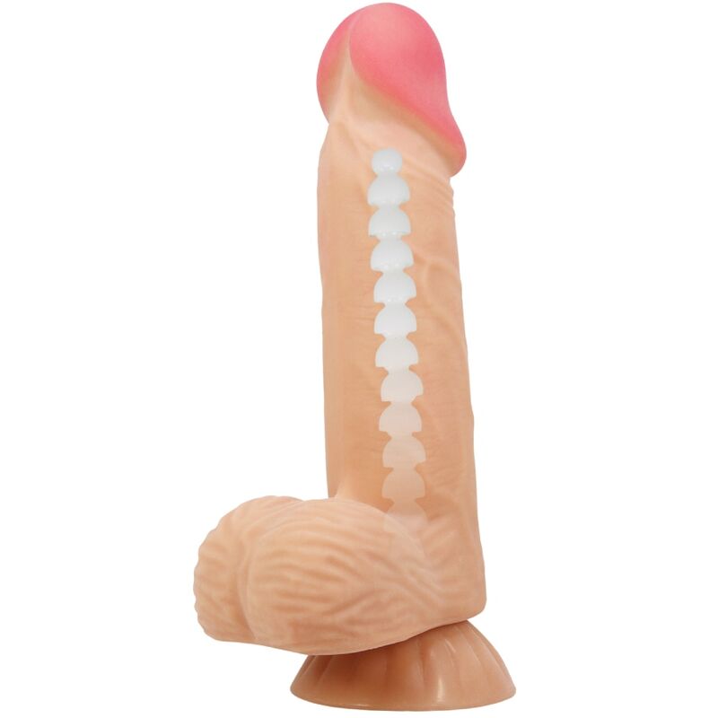 PRETTY LOVE - GLIDENDE HUD-SERIE REALISTISK DILDO MED GLIDENDE HUD-SUGEKOP 20,6 CM