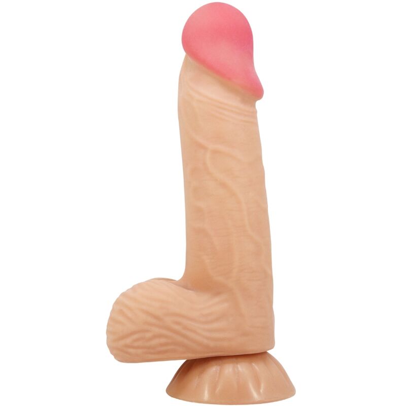 PRETTY LOVE - GLIDENDE HUD-SERIE REALISTISK DILDO MED GLIDENDE HUD-SUGEKOP 20,6 CM