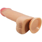 PRETTY LOVE - GLIDENDE HUD-SERIE REALISTISK DILDO MED GLIDENDE HUD-SUGEKOP 20,6 CM