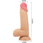 PRETTY LOVE - GLIDENDE HUD-SERIE REALISTISK DILDO MED GLIDENDE HUD-SUGEKOP 20,6 CM