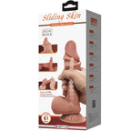 PRETTY LOVE - GLIDENDE HUD-SERIE REALISTISK DILDO MED GLIDENDE BRUN HUD-SUGEKOP 20,6 CM