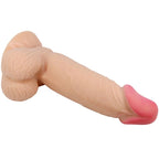 PRETTY LOVE - GLIDENDE HUD-SERIE REALISTISK DILDO MED GLIDENDE HUD-SUGEKOP 19,4 CM