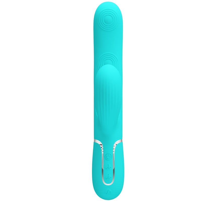 PRETTY LOVE - PERLITA MULTIFUNKTIONS 3-I-1 G-PUNKT VIBRATOR AQUA GRØN