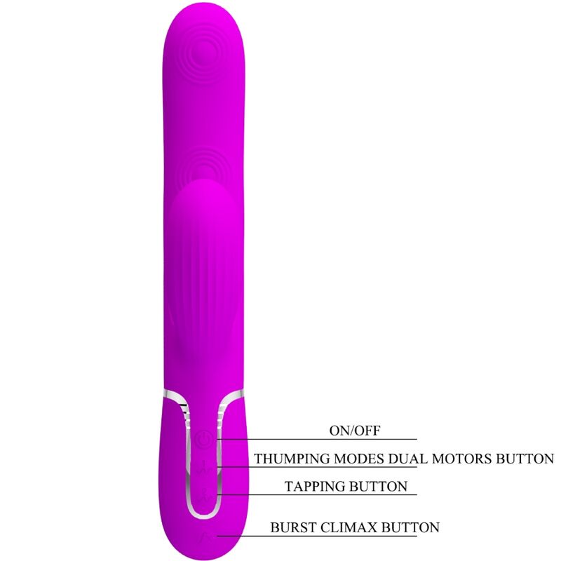 PRETTY LOVE - PERLITA MULTIFUNKTIONS 3-I-1 G-PUNKT VIBRATOR VIOLET