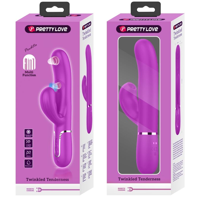 PRETTY LOVE - PERLITA MULTIFUNKTIONS 3-I-1 G-PUNKT VIBRATOR VIOLET