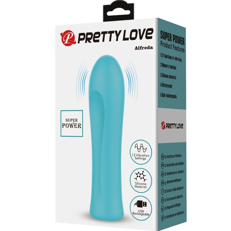 PRETTY LOVE - ALFREDA SUPER POWER VIBRATOR AQUA GRØN