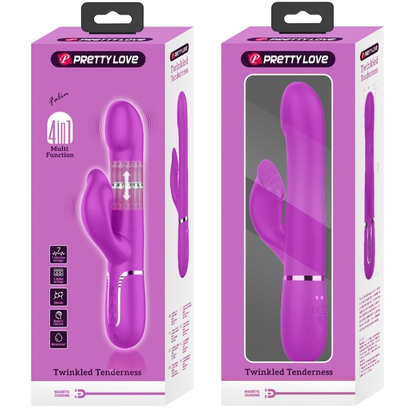 PRETTY LOVE - KANINVIBRATOR PERLE VIOLET