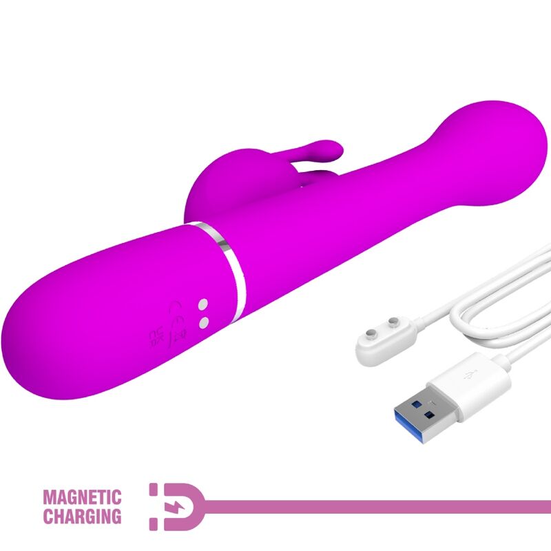 PRETTY LOVE - DEJON KANINVIBRATOR 3 I 1 MULTIFUNKTIONSVIOLET