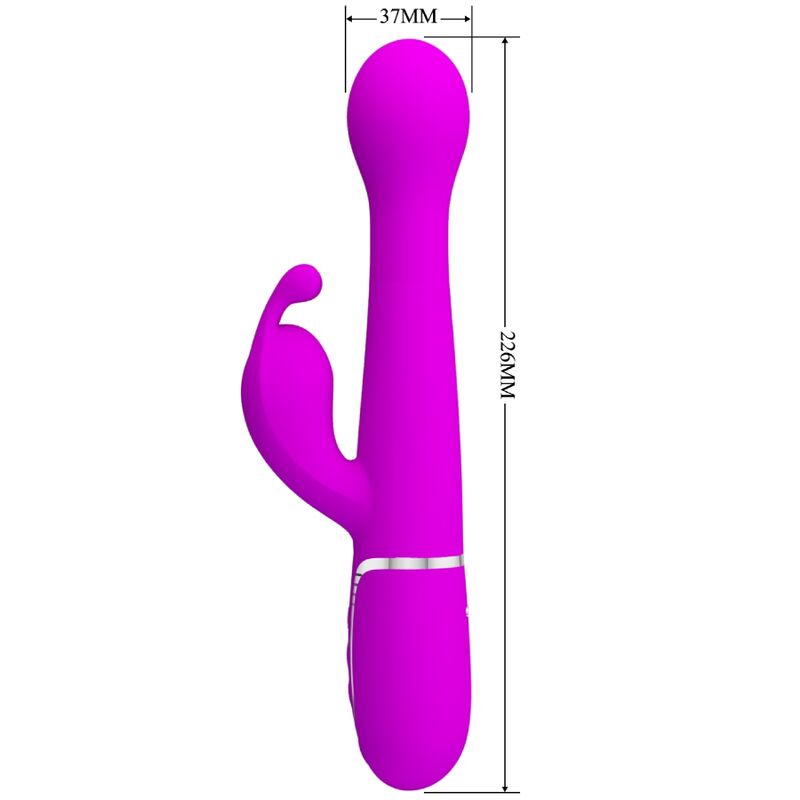 PRETTY LOVE - DEJON KANINVIBRATOR 3 I 1 MULTIFUNKTIONSVIOLET