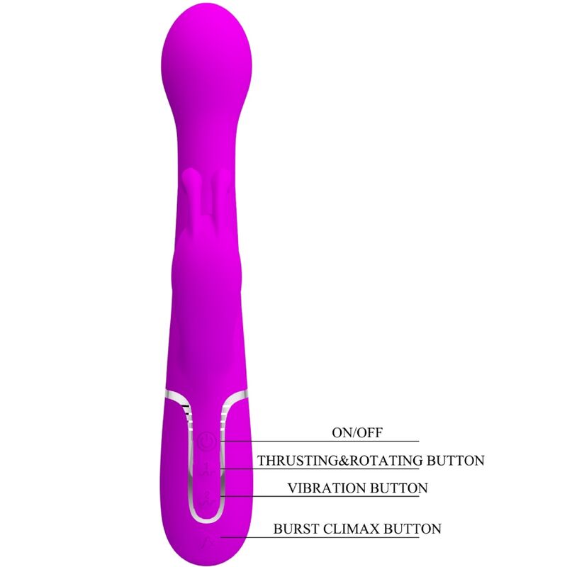 PRETTY LOVE - DEJON KANINVIBRATOR 3 I 1 MULTIFUNKTIONSVIOLET