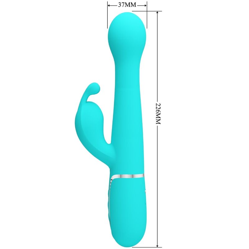 PRETTY LOVE - DEJON KANINVIBRATOR 3 I 1 MULTIFUNKTION AQUA GRØN
