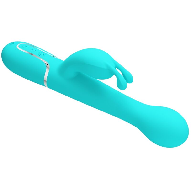 PRETTY LOVE - DEJON KANINVIBRATOR 3 I 1 MULTIFUNKTION AQUA GRØN