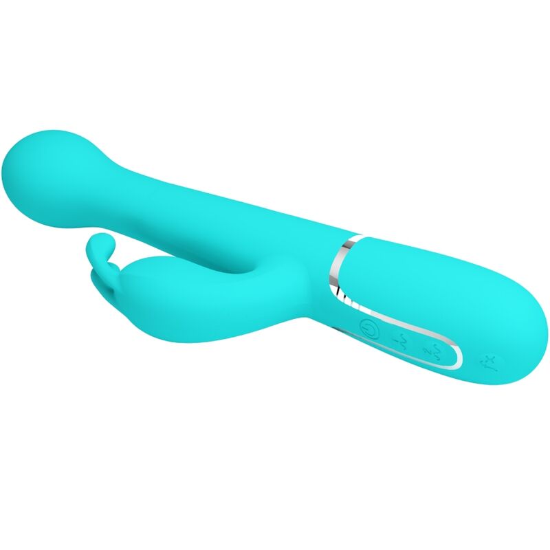 PRETTY LOVE - DEJON KANINVIBRATOR 3 I 1 MULTIFUNKTION AQUA GRØN