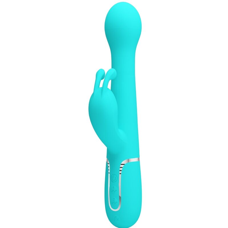 PRETTY LOVE - DEJON KANINVIBRATOR 3 I 1 MULTIFUNKTION AQUA GRØN