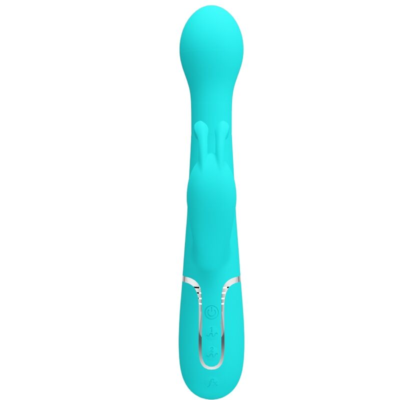 PRETTY LOVE - DEJON KANINVIBRATOR 3 I 1 MULTIFUNKTION AQUA GRØN