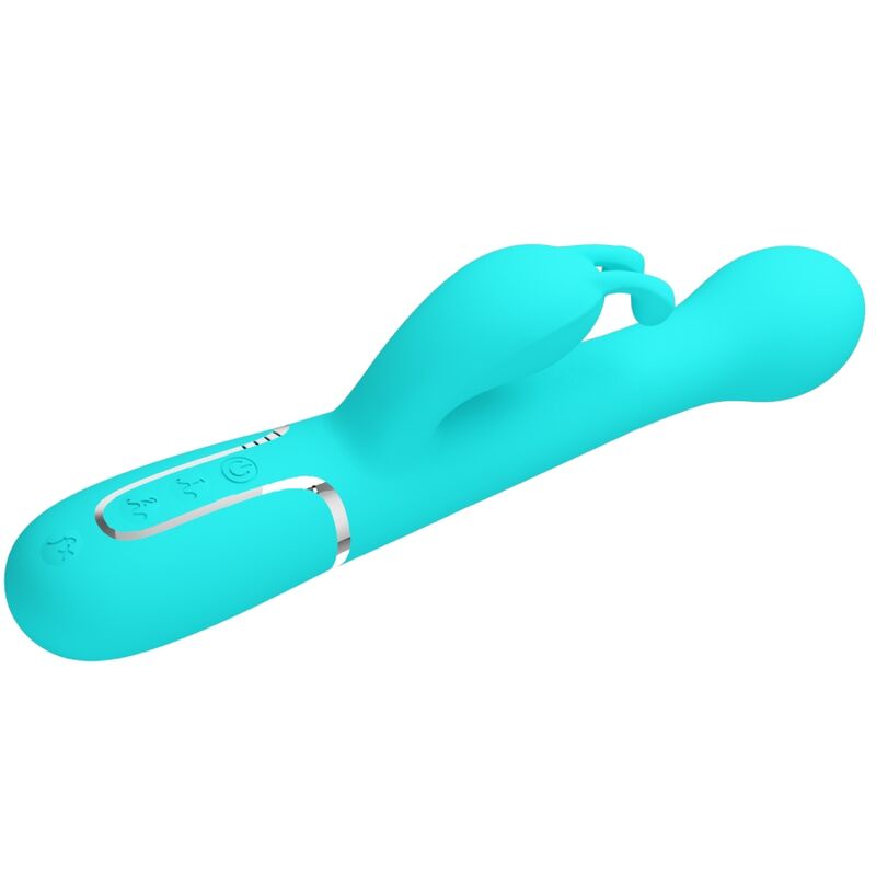 PRETTY LOVE - DEJON KANINVIBRATOR 3 I 1 MULTIFUNKTION AQUA GRØN
