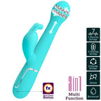 PRETTY LOVE - DEJON KANINVIBRATOR 3 I 1 MULTIFUNKTION AQUA GRØN