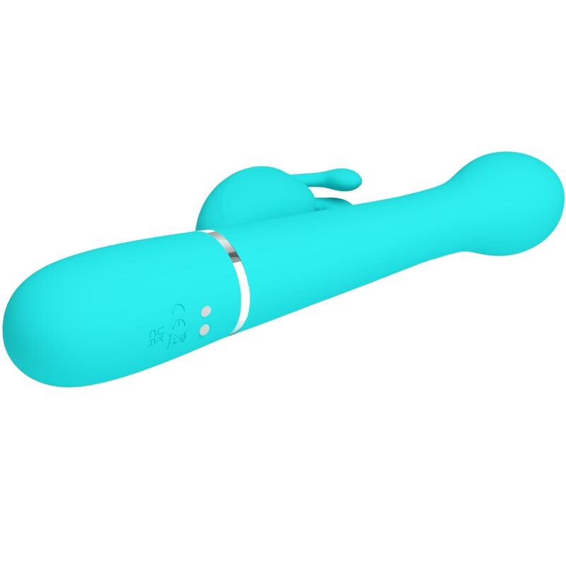 PRETTY LOVE - DEJON KANINVIBRATOR 3 I 1 MULTIFUNKTION AQUA GRØN