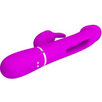 PRETTY LOVE - KAMPAS KANIN 3 I 1 MULTIFUNKTIONSVIBRATOR MED TUNGE FUCHSIA
