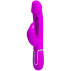 PRETTY LOVE - KAMPAS KANIN 3 I 1 MULTIFUNKTIONSVIBRATOR MED TUNGE FUCHSIA