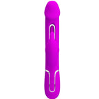 PRETTY LOVE - KAMPAS KANIN 3 I 1 MULTIFUNKTIONSVIBRATOR MED TUNGE FUCHSIA
